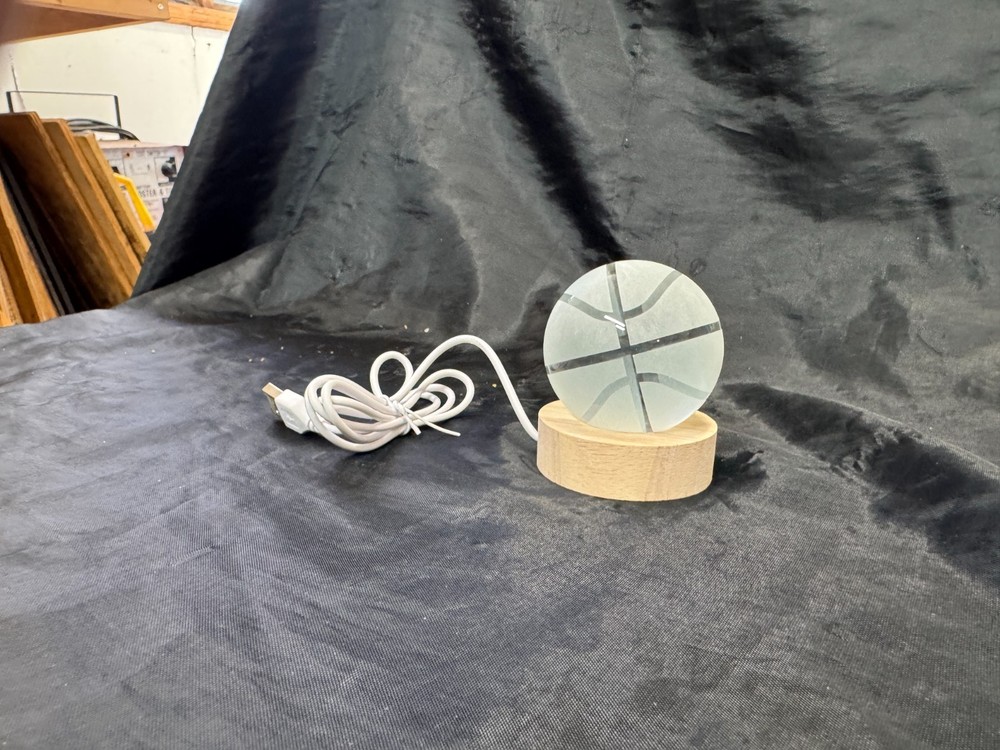 Frosted Solid Glass Basketball Nightlight LED light