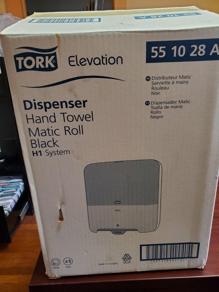 Tork Elevation Dispensor Hand Towel Matic Roll Black H-1 System