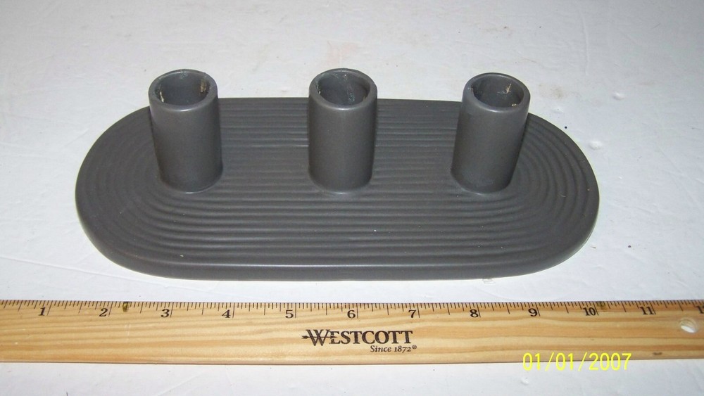 Ceramic Tapered Candle Holder GRAY