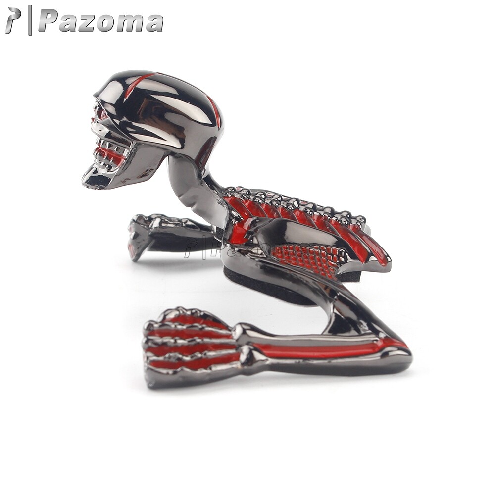 Custom Headlight Visor Fender Skull Skeleton Ornament For Harley Dyna Softail