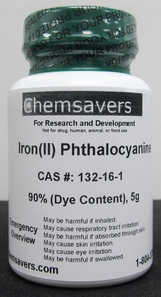 Iron(II) Phthalocyanine, 90% (Dye Content), 5g
