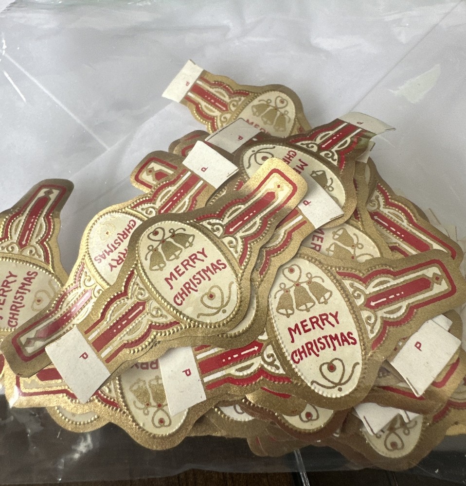 Cigar band wrapper Merry Christmas Generic Brand Celebration