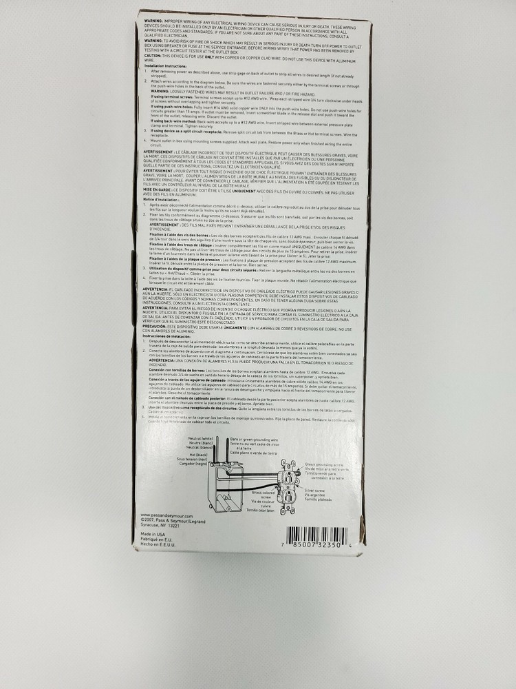 P&S Standard Ivory Duplex Outlets 10 Pack