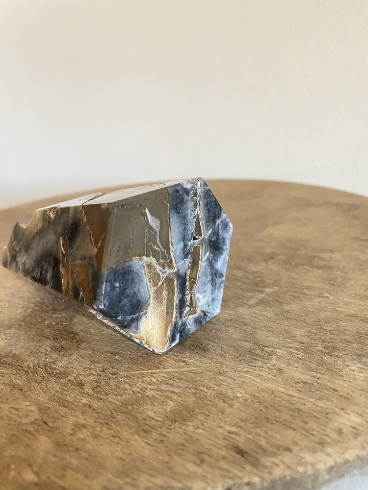 Stunning Blue & Gold Jasper Crystal Point