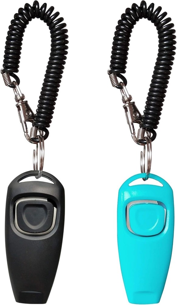 Metal Dog Training Clickers - 2 Pack with Wrist Strap for Effective Training