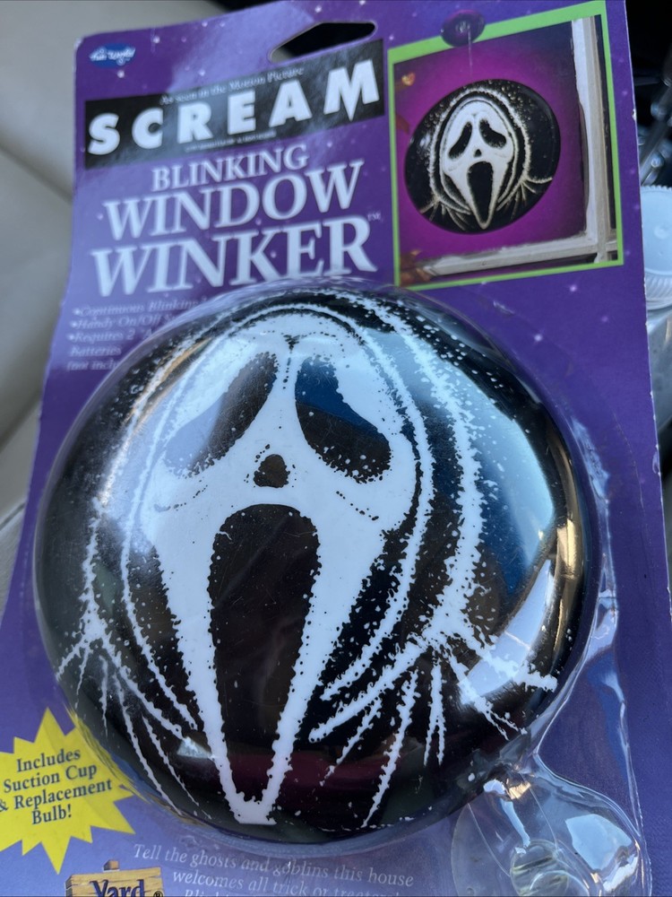 Vintage Scream Ghost Face Blinking Window Winker 1997 Unopened