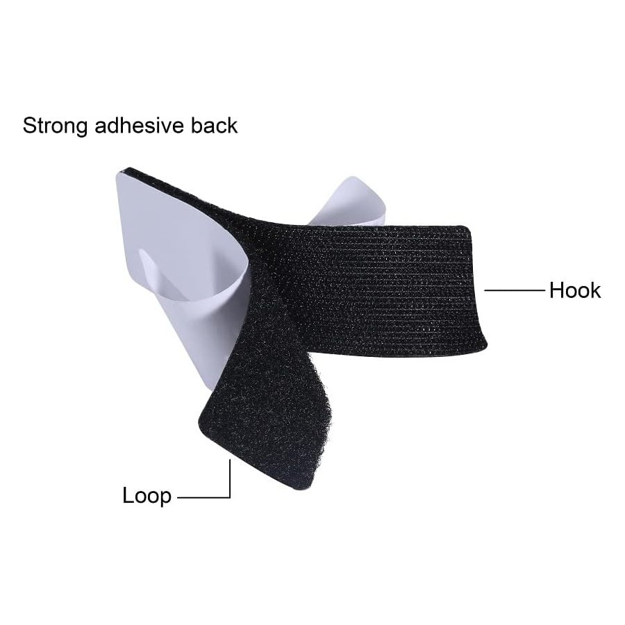 20× Heavy Duty Hook & Loop Adhesive Strips Sticky Back Fastener 4'' Double-Sided