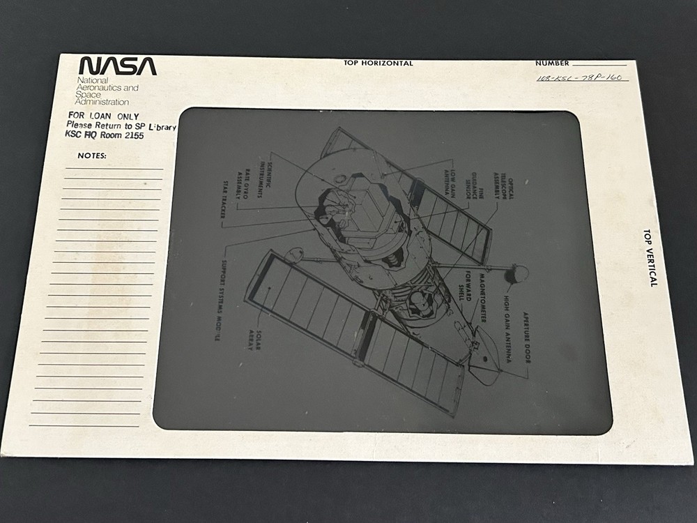 1978 NASA KSC Shuttle Space Telescope Satellite Presentation Transparency-160