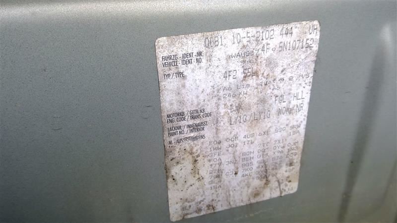 Engine ECM Electronic Control Module 4.2L Fits 05 AUDI A6 183179