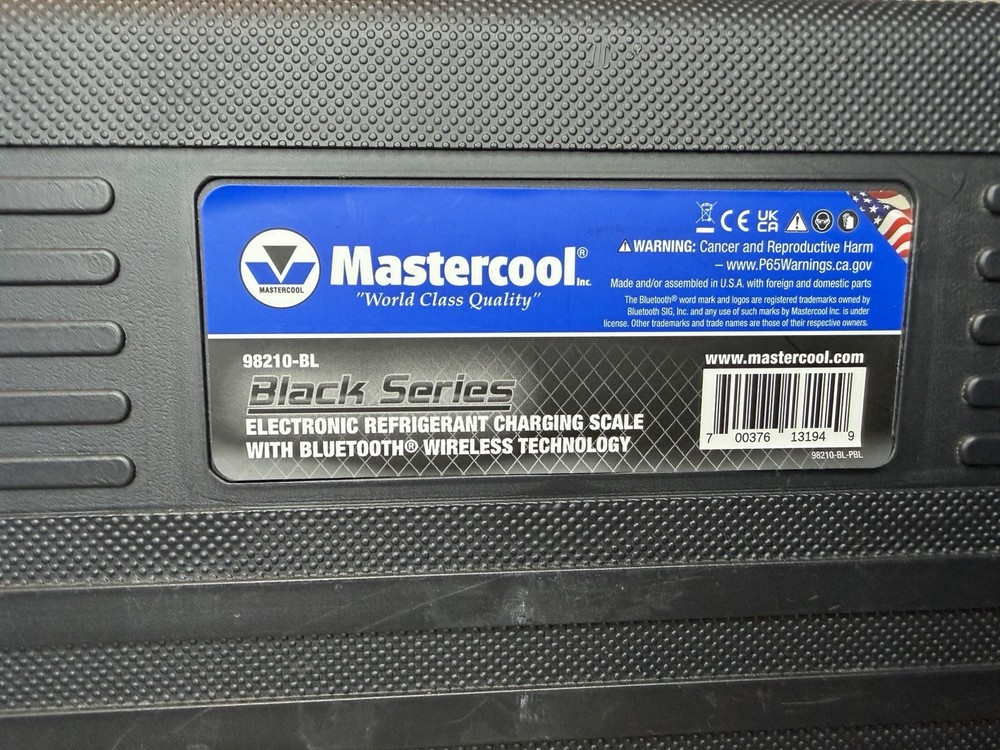 Mastercool 98210-BL - Black Series Electronic Charging Scale with Bluetooth