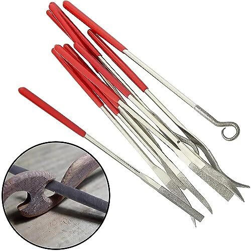 10Pcs Mini Diamond File Set High Efficiency Multipurpose Needle File 3 x 140mm