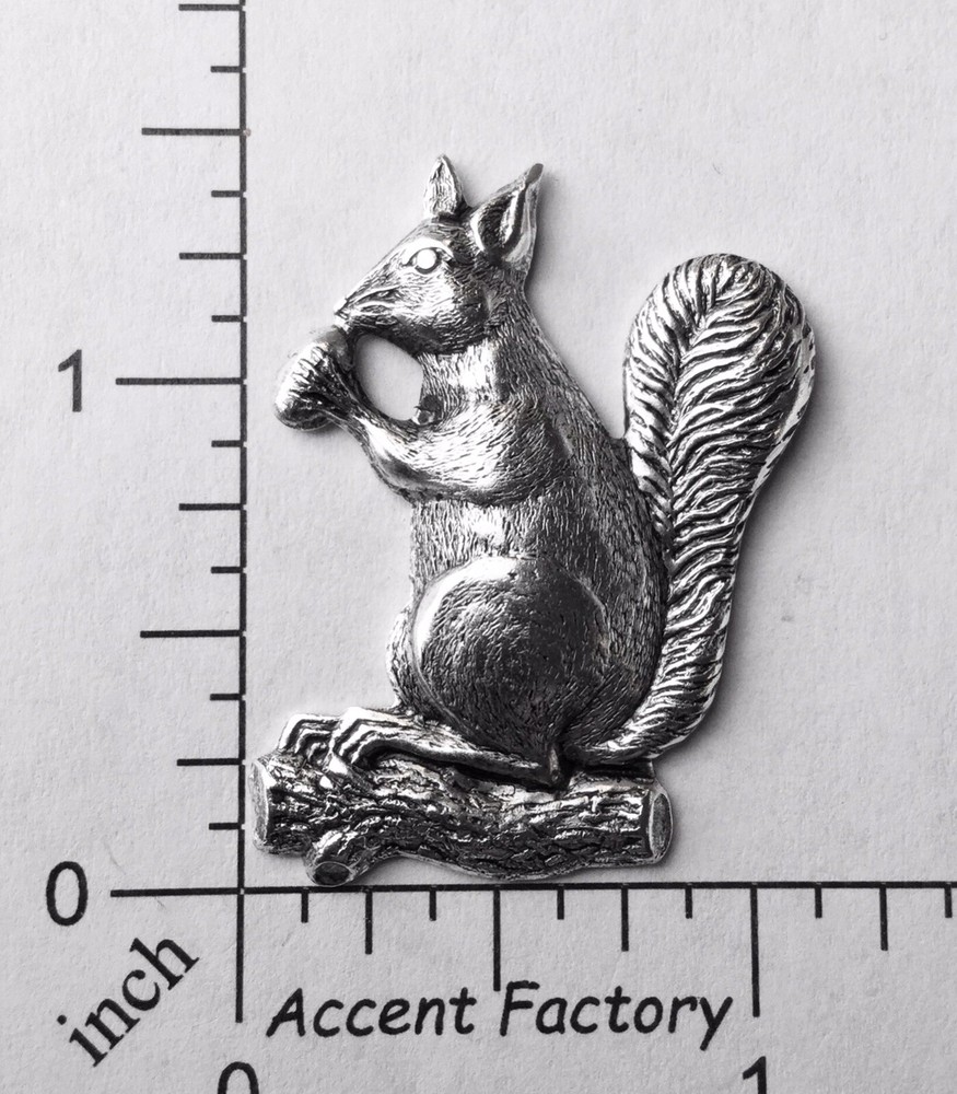 43534         Matte Silver Oxidized Squirrel Victorian Jewelry Finding