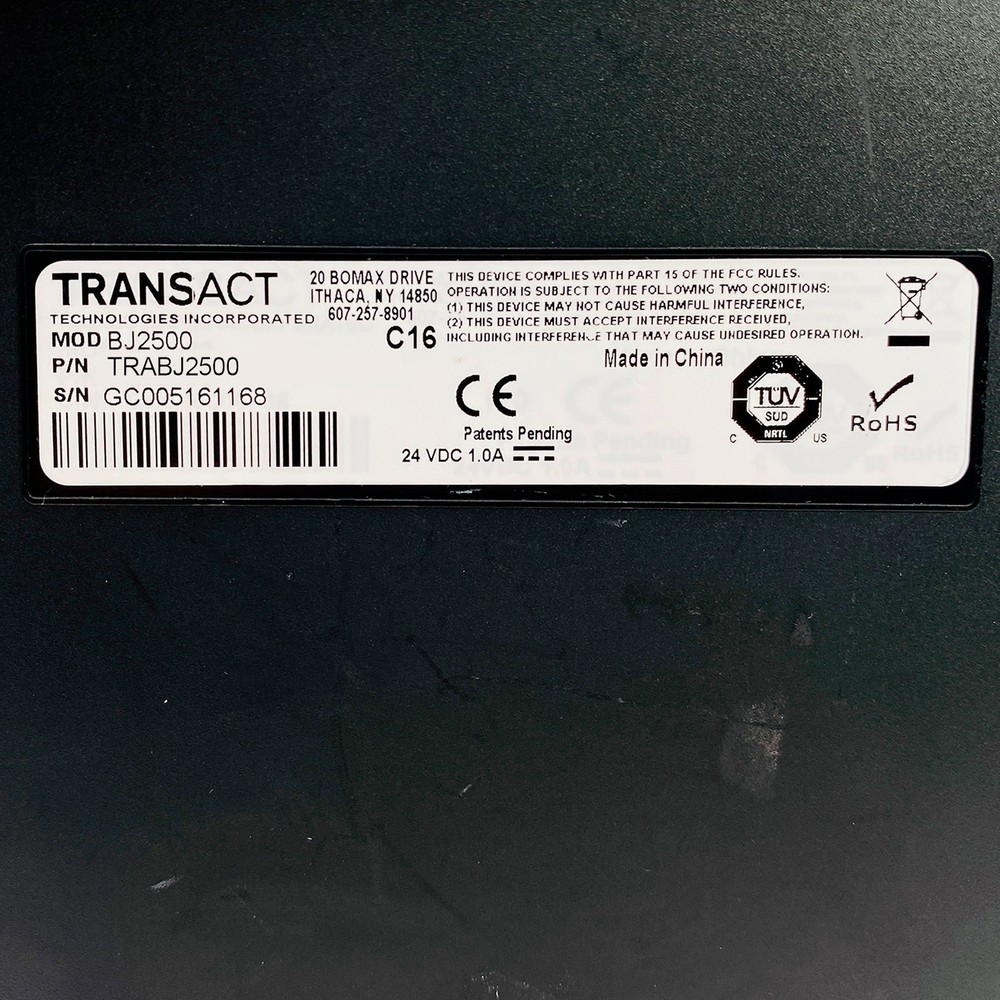 TransAct BANKjet 2500 Inkjet POS Receipt Validation Printer USB Serial