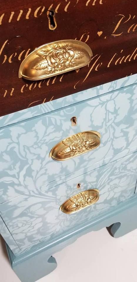 3-3/4" Old Rose Pattern Cup Pull Satin Brass