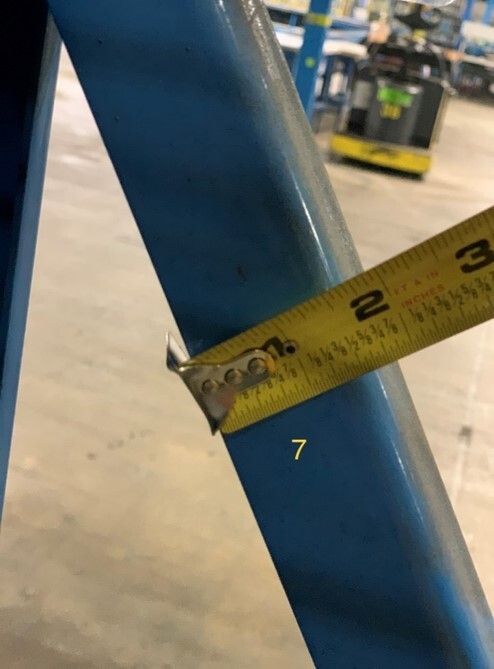 28’ X 30” PALLET RACKING UPRIGHT, DOUBLE TEAR DROP