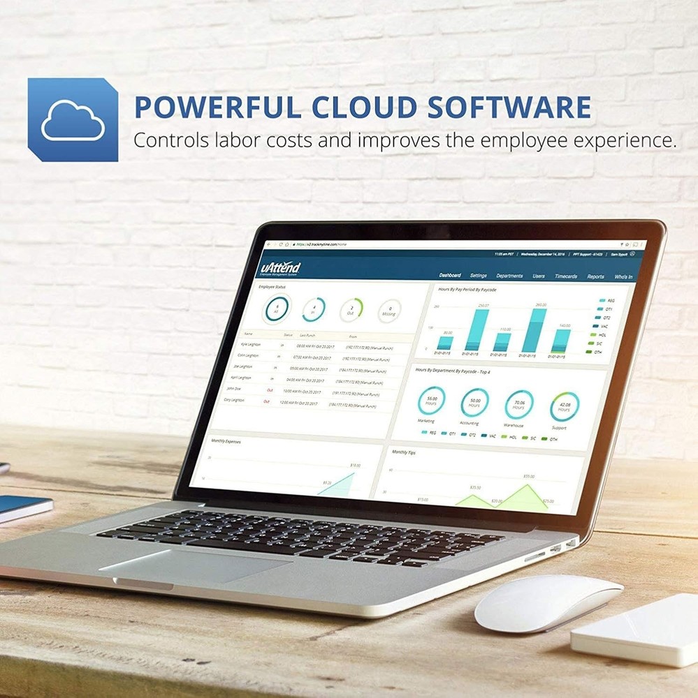 Biometric Fingerprint Time Clock with RFID and Cloud-Based Attendance System