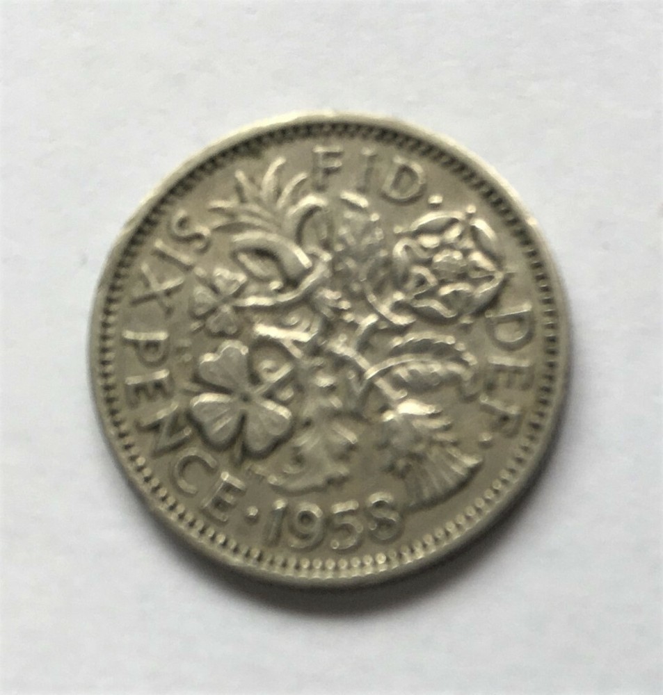 1958 Sixpence Coin