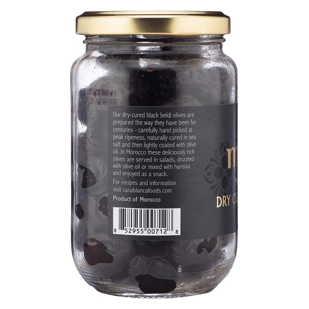 Mina Moroccan Dry Cured Black Olives