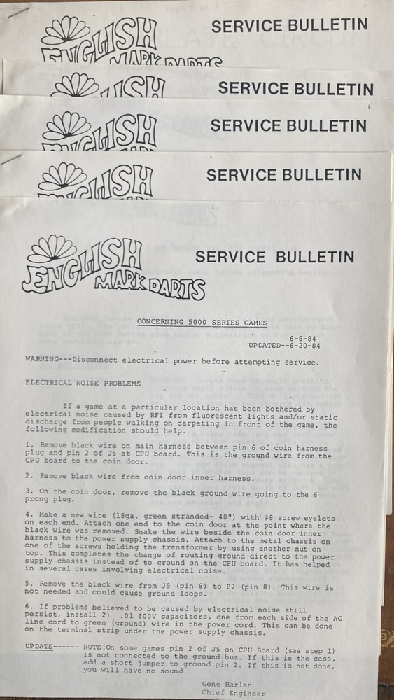 English Mark Darts Service Package