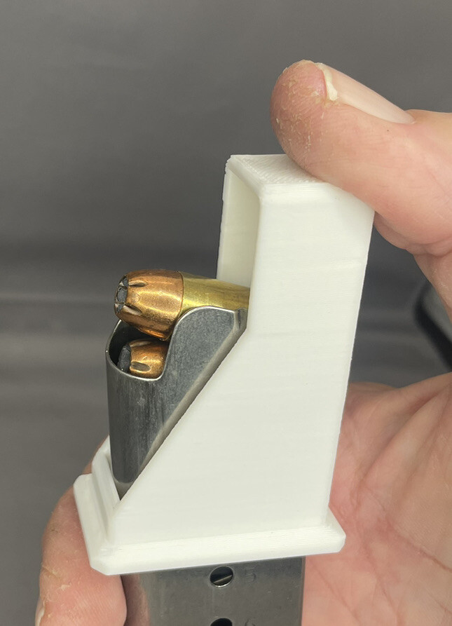 1911 Single Stack .45acp 45 acp .45 Magazine Speed Loader Speedloader WHITE