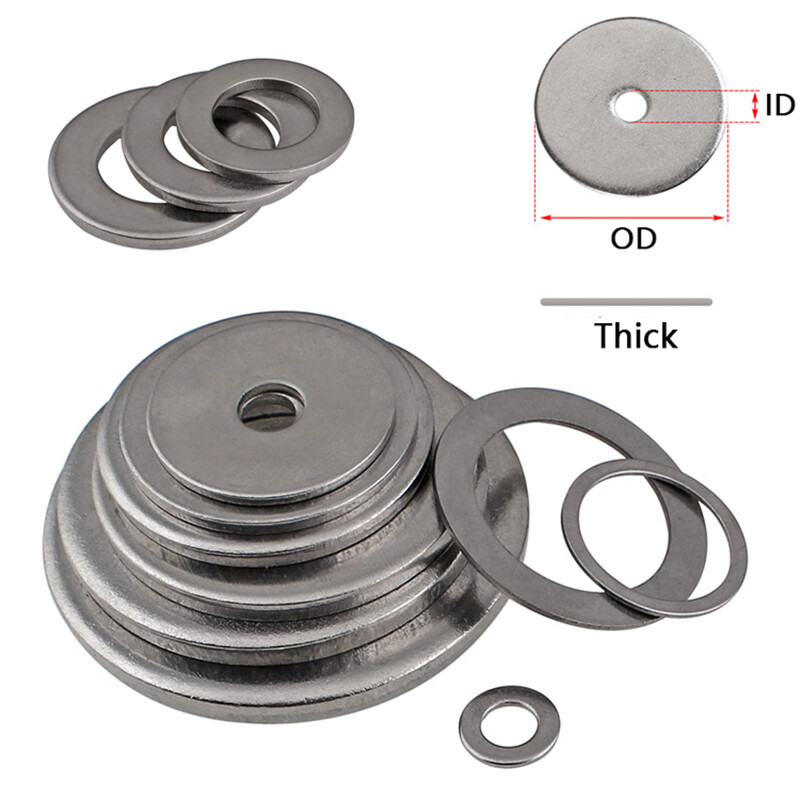 304 STAINLESS STEEL FLAT WASHERS ALL SIZE - CHOOSE ID * OD * THICKNESS