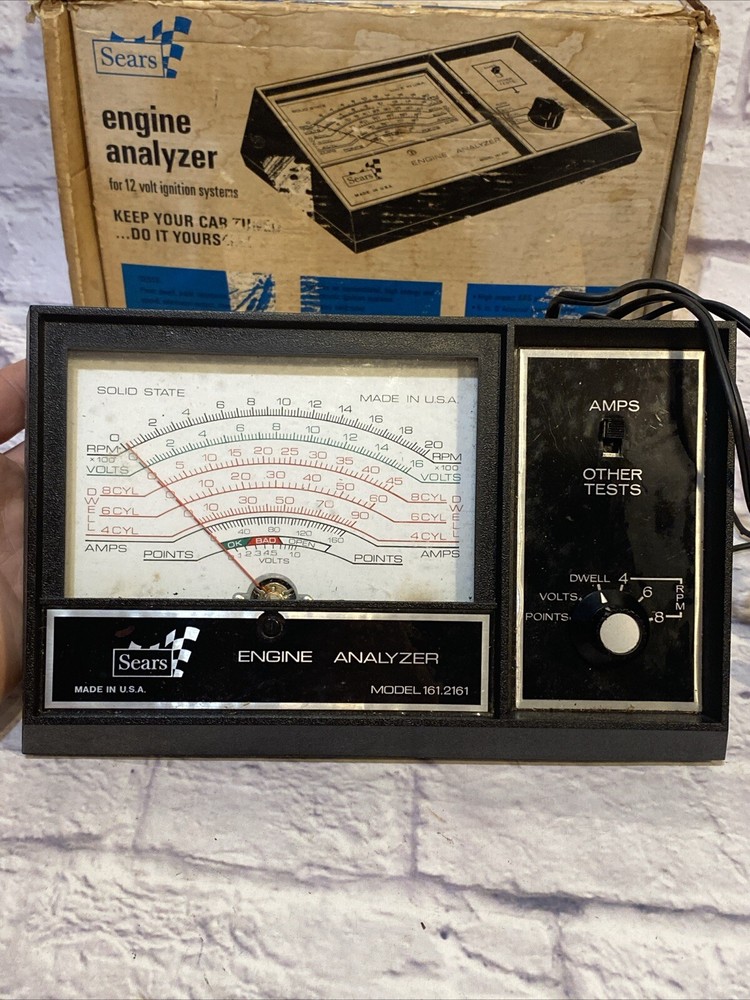 Vintage Sears Engine Analyzer Model 161-2161 - Untested Automobilia
