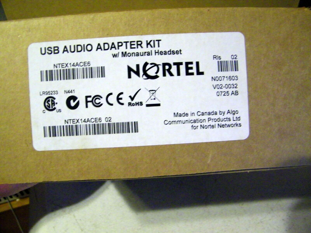 Nortel USB Audio Adapter Kit With GN 2000 Netcom Hands Free Telephone Headset