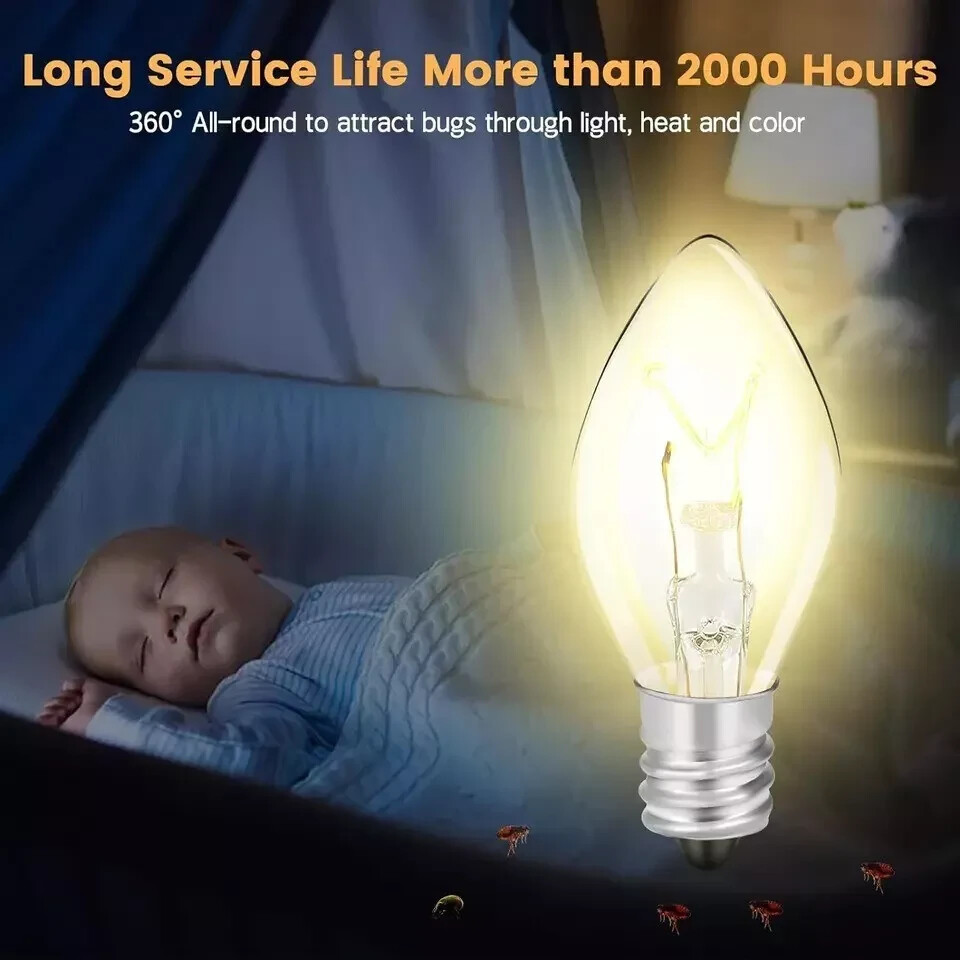 Flea Trap Light Bulb Replacement, 10 Pack 7W Replacement Bulbs for Flea Traps in