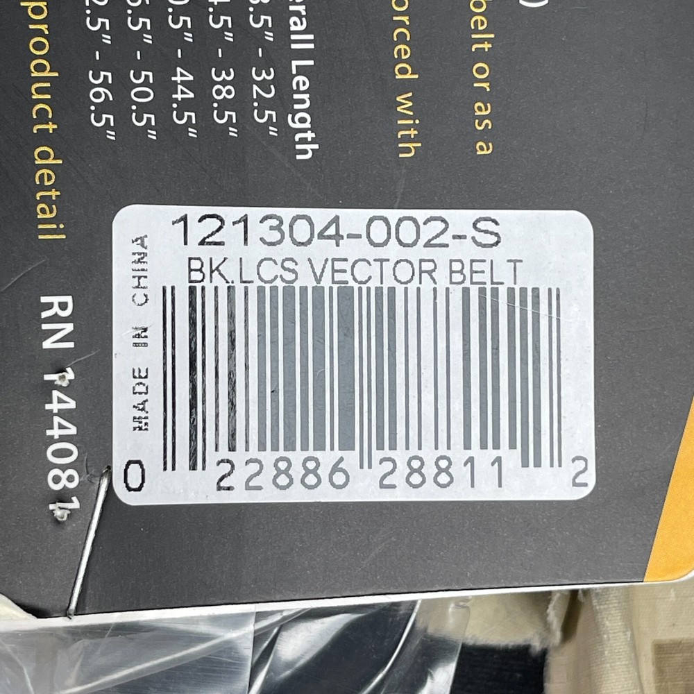 NEW Condor LCS Vector Belt - Black - Small