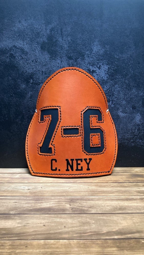 Custom Handmade Leather Fire Helmet Front