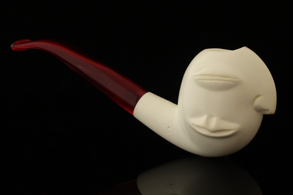 srv Premium - Behelit Block Meerschaum Pipe with case 15508