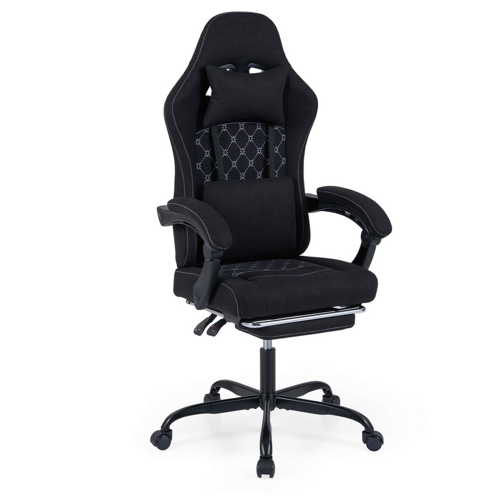 Height Adjustable Computer Chair w/Headrest, Lumbar Support, Linkage Armrests