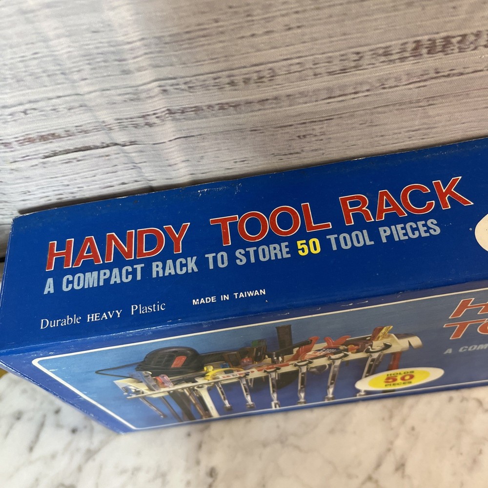 Mountable Handy Tool Rack Hold 50 Pc Wall Organizer Garage Shed Workshop Storage