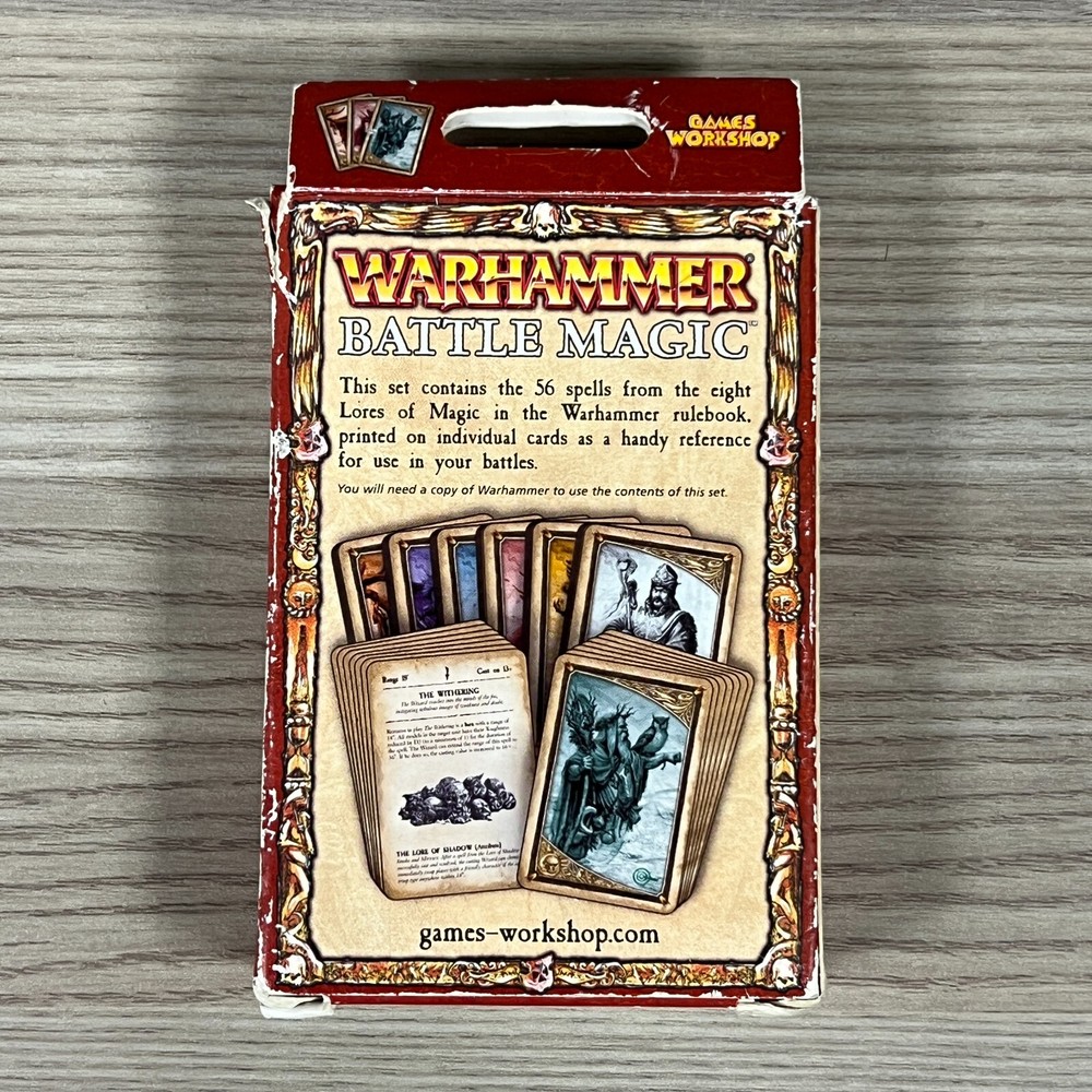 BATTLE MAGIC CARD SET DECK WARHAMMER FANTASY BATTLE 8TH EDITION RULES WIZARDS