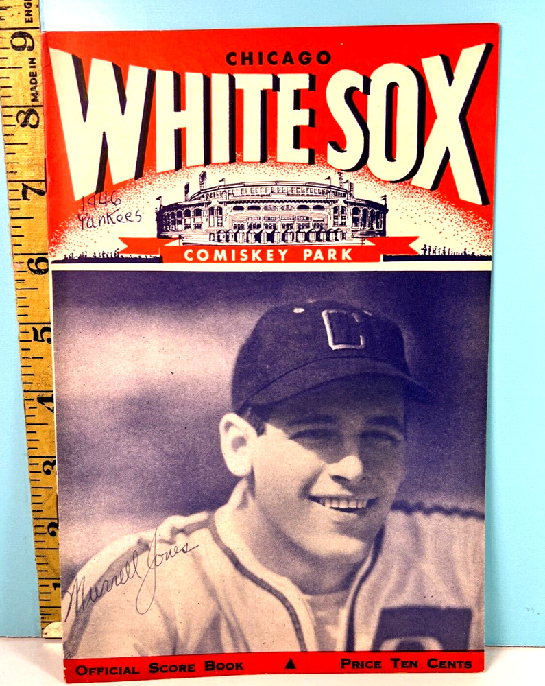 🔥 18 Sep 1946 Chicago White Sox Baseball Program vs Yankees Scored HIGH GRADE🔥