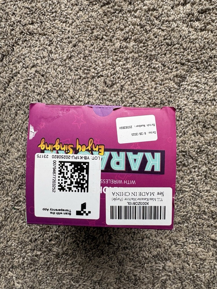 Mini Karaoke Machine with Two Wireless Microphones & Bluetooth Speaker