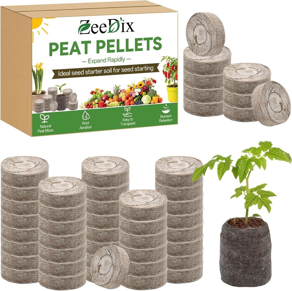 Eco-Friendly 55pcs 30mm Compressed Nursery Soil Seed Starters for Various Plants