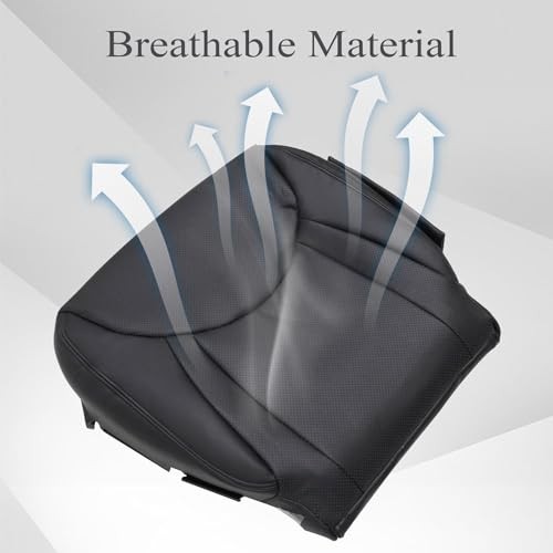 Front Driver Side Bottom Perforated Leather Cover Black Compatible with Lexus
