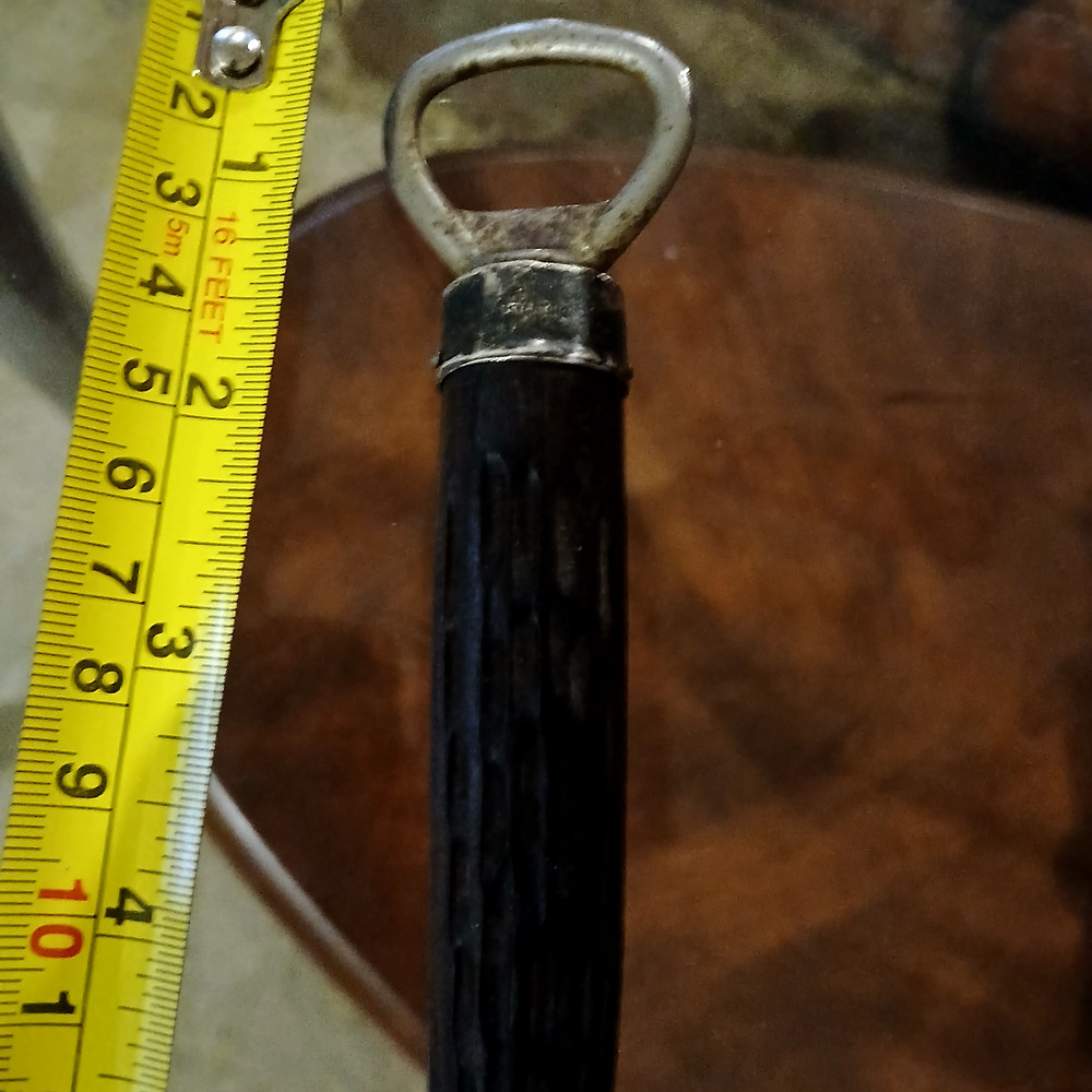 Antique Horn with Sterling Bottle Opener