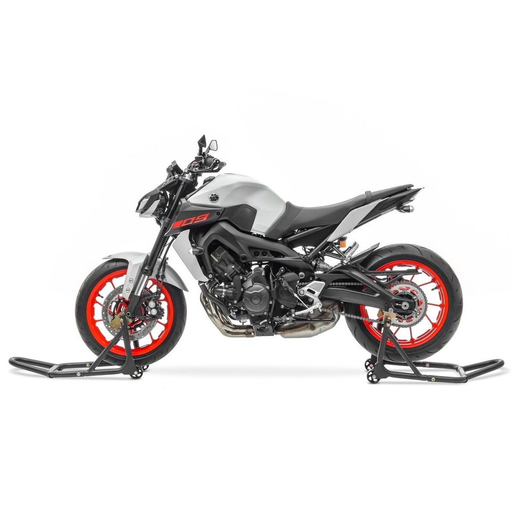 Motorcycle Front and Rear Paddock Stand Set Constands SM5 Black Matt
