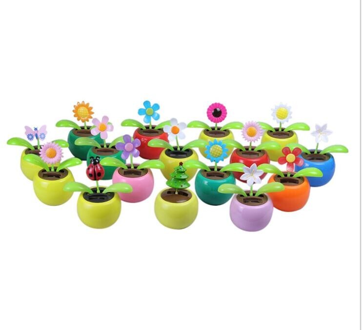 Solar Dancing Toy Flower Assorted style Solar Powered Dancing Flower 6 Pack