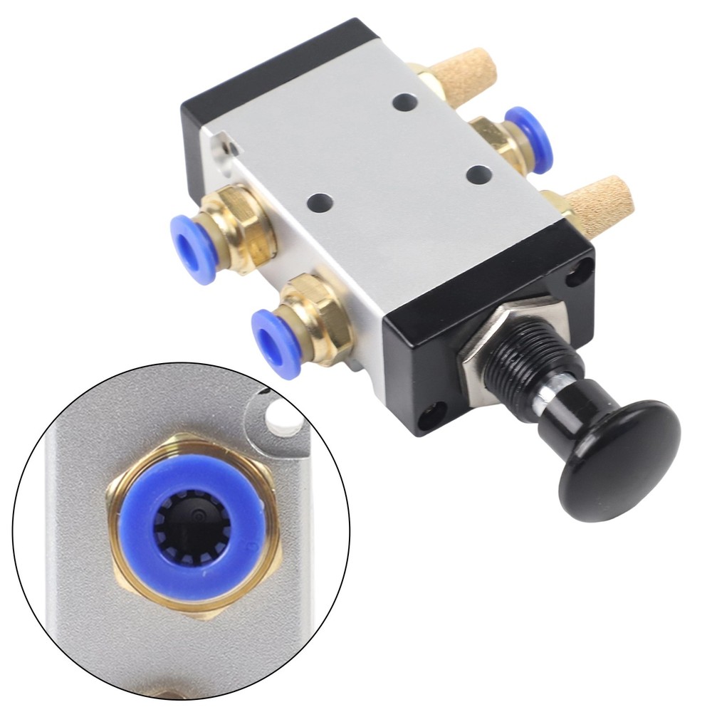 Manual Push-pull Valve Hand Push Pull Pneumatic Air Valve Control Silencer