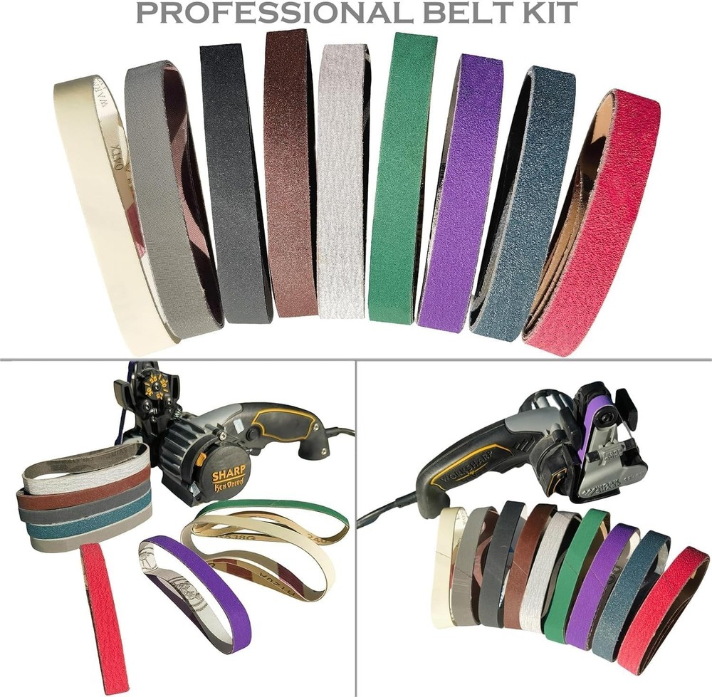27New Replacement Belt Kit For Work Sharp Knife Tool Sharpener Ken Onion Edition