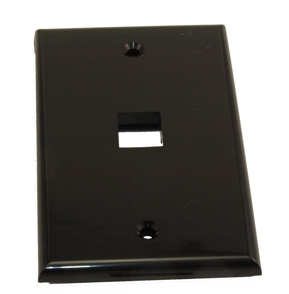Wallplate: Keystone 1 Hole - Black
