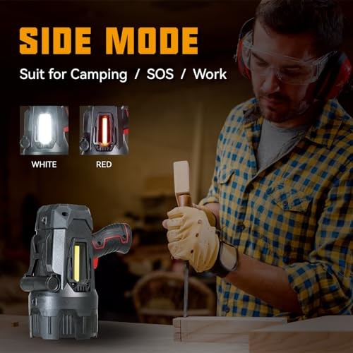 Rechargeable Spotlight, 1500 Lumens LED Spotlight Flashlight, Waterproof