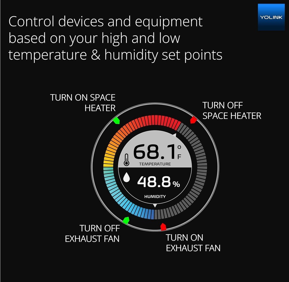 Smart Wireless Temperature Sensor/Humidity Sensor Wide Range -22 to 158 Degre...
