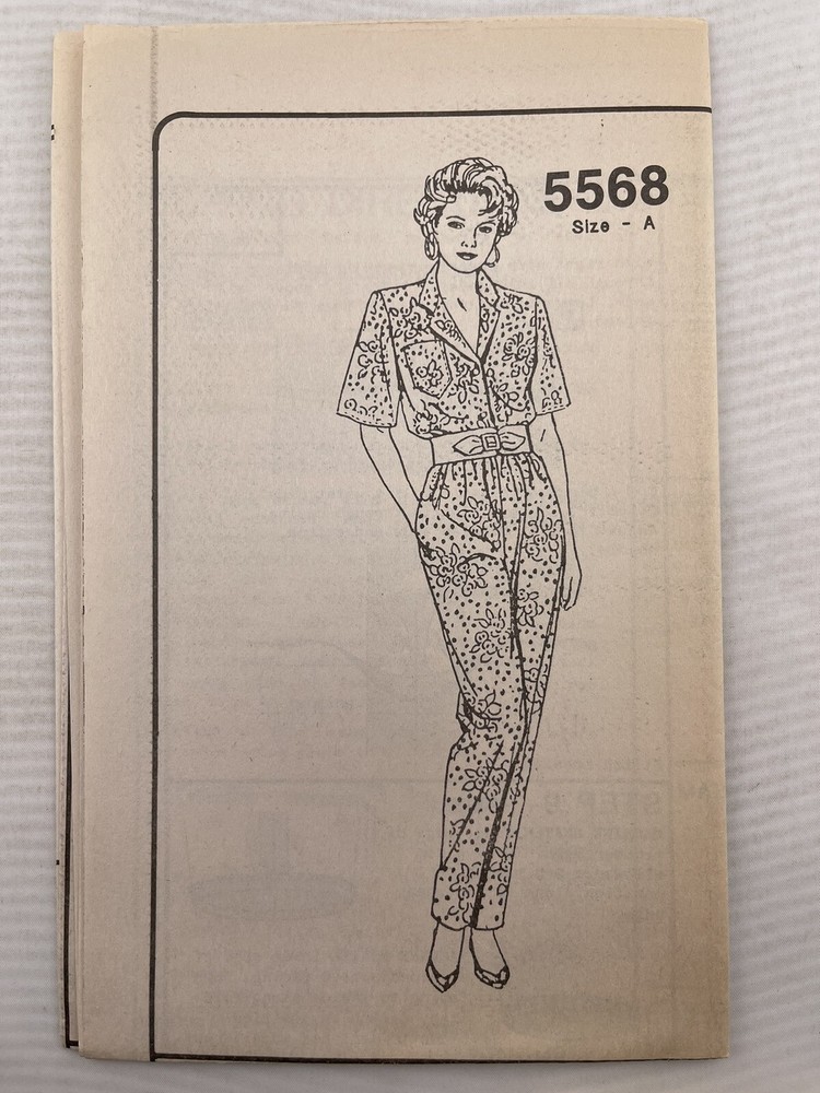 Vintage Reader Mail Sewing Pattern Jumpsuit Size A ~ FF