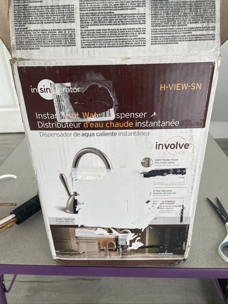 HC-VIEW-SN INSINKERATOR INVOLVE Satin Nickel Instant HOT COLD WATER DISPENSER