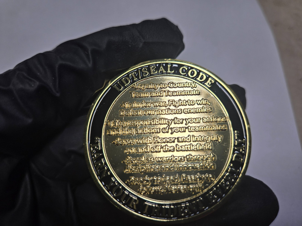 Naval Special Warfare Group One Training Detachment UDT Seal Code Challenge Coin