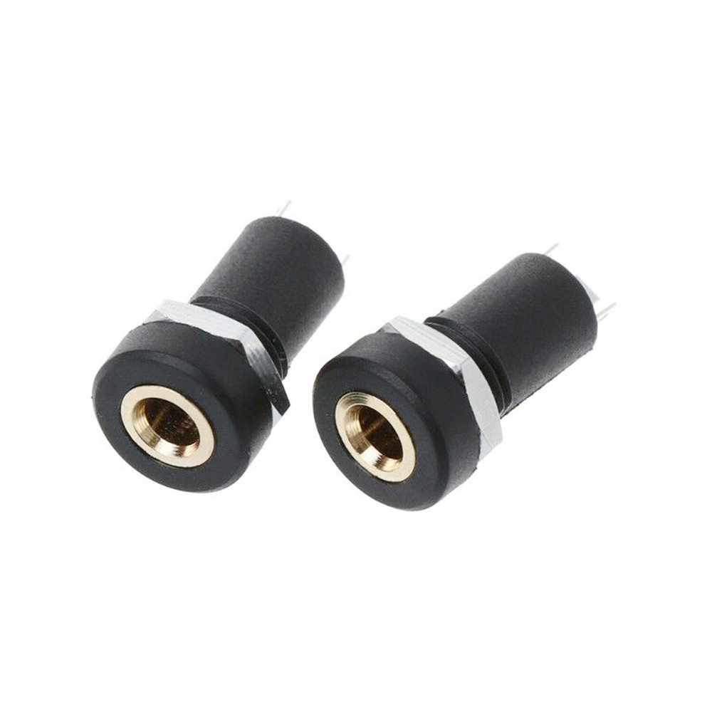 10x 3.5mm Audio Female Jack Socket 3 Pole Stereo Solder Panel Mount Adapter Nuts